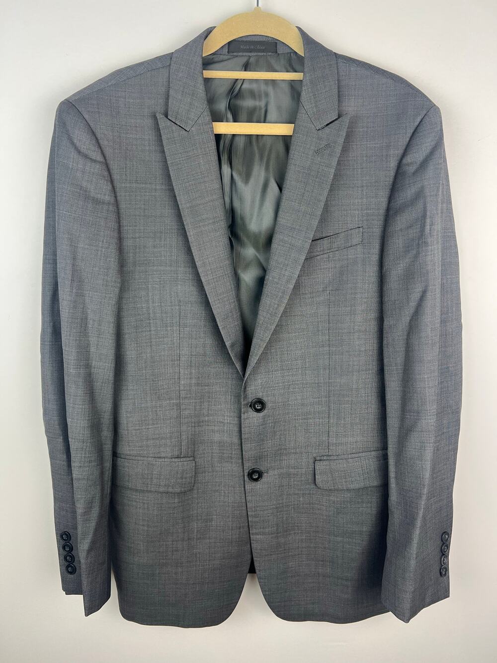 Men's Calvin Klein 100% Wool Extreme Slim Fit Gray Suit 40R